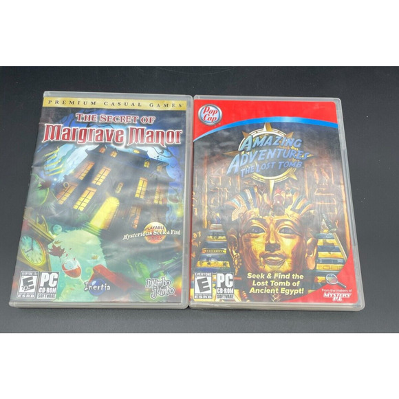 Other - Video Game PC CD-ROM LOT OF 2 Margrave Manor & Amazing Adventures The Lost Tomb